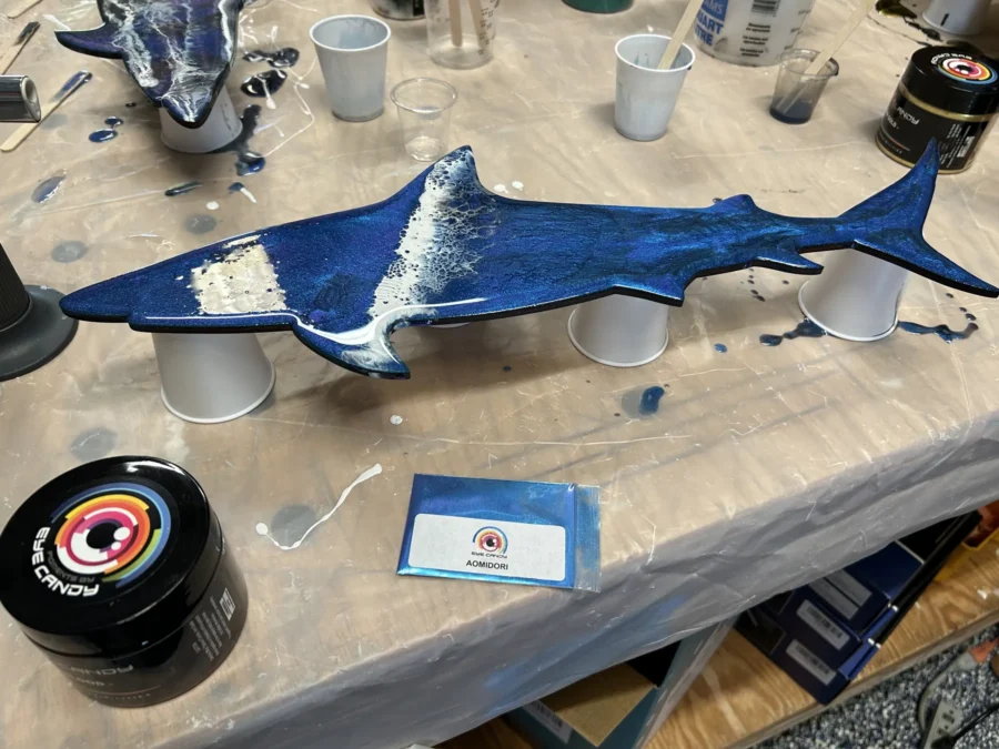 Shark resin piece